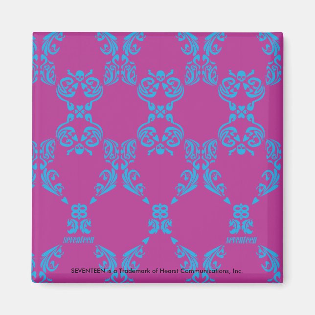 Imán Damask Aqua-Purple (Frente)