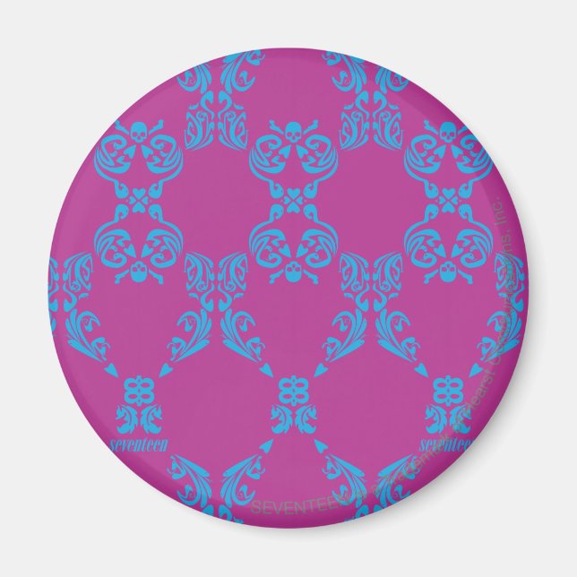 Imán Damask Aqua-Purple (Frente)