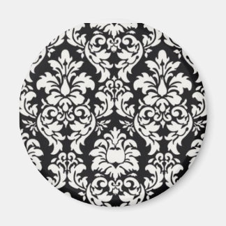 Imán Damask blanco y negro