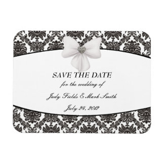 Imán Damask Elegance Wedding Save The Date Magnet