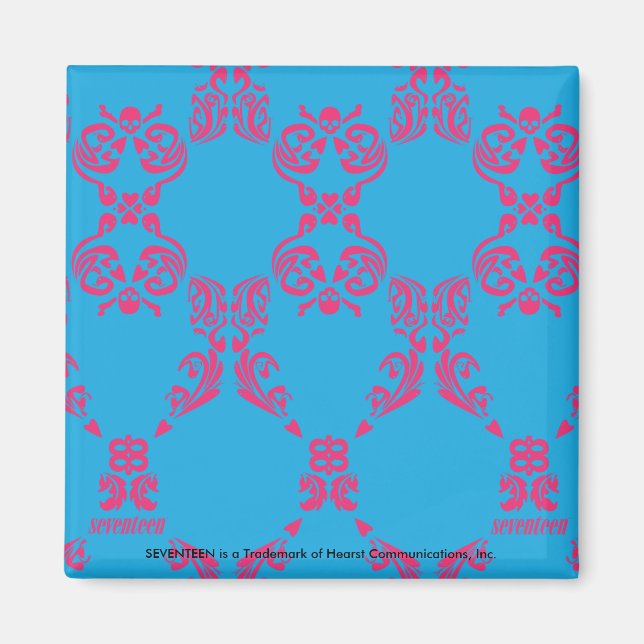 Imán Damask Magenta-Aqua (Frente)