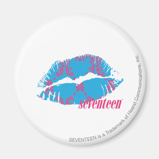 Imán Damask Magenta-Aqua (Frente)