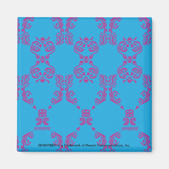 Imán Damask Purple-Aqua (Frente)