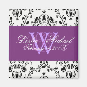Imán Damask Save the Date Boda, imanes