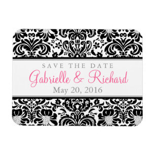Imán Damask Save the Date Magnet
