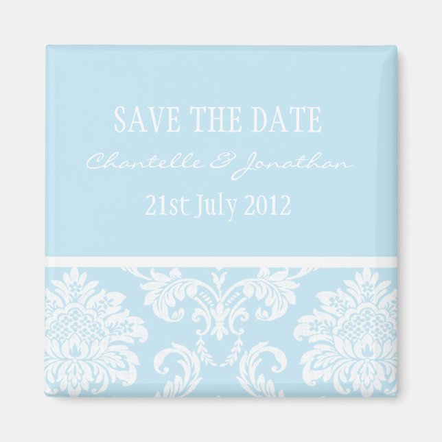 Imán Damask Save The Date Magnet (Frente)