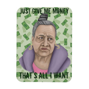 Imán Dame dinero