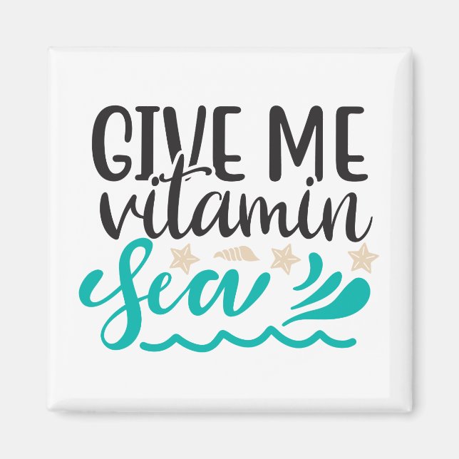 Imán Dame la vitamina del mar (Frente)