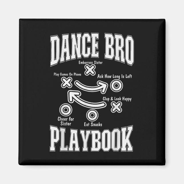 Imán Dance Brother Playbook Comp Funny Bailando Orgullo (Frente)