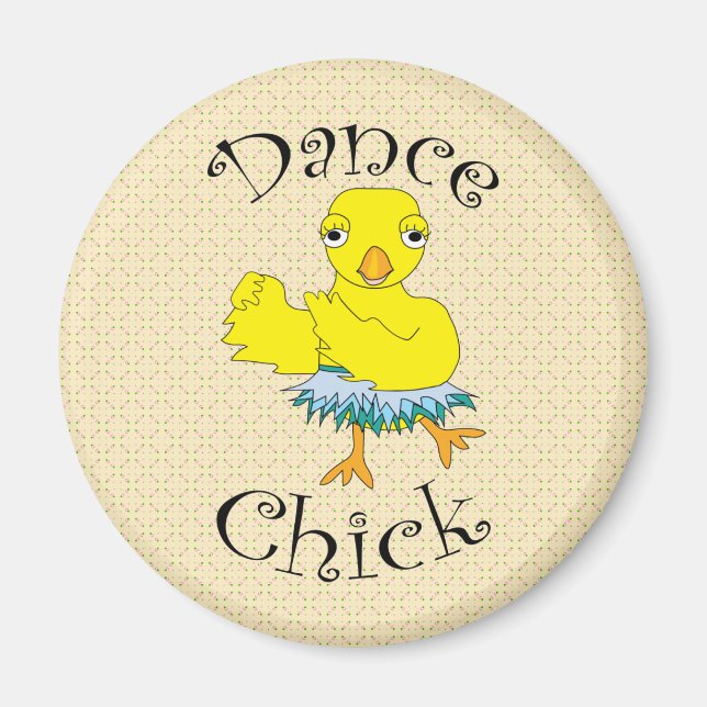 Imán Dance Chick Text (Frente)