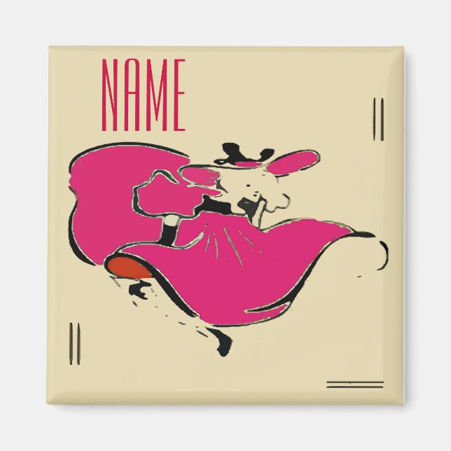 Imán Dancer Añadir nombre (Frente)