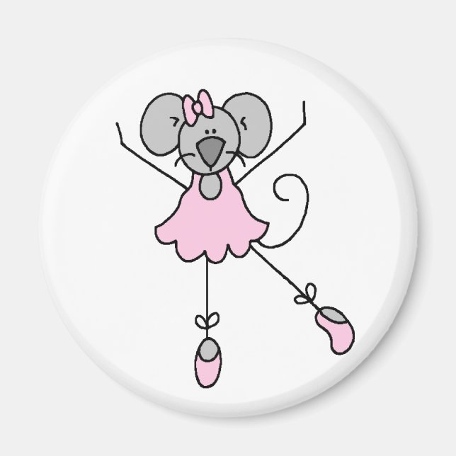 Imán Dancing Ballerina Mouse Magnet (Frente)