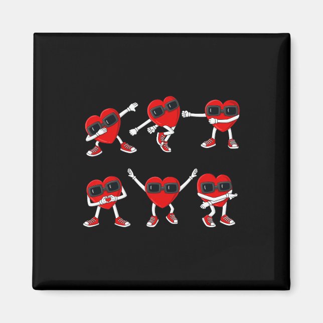 Imán Dancing Hearts Dance Challenge Niños Día de San Va (Frente)