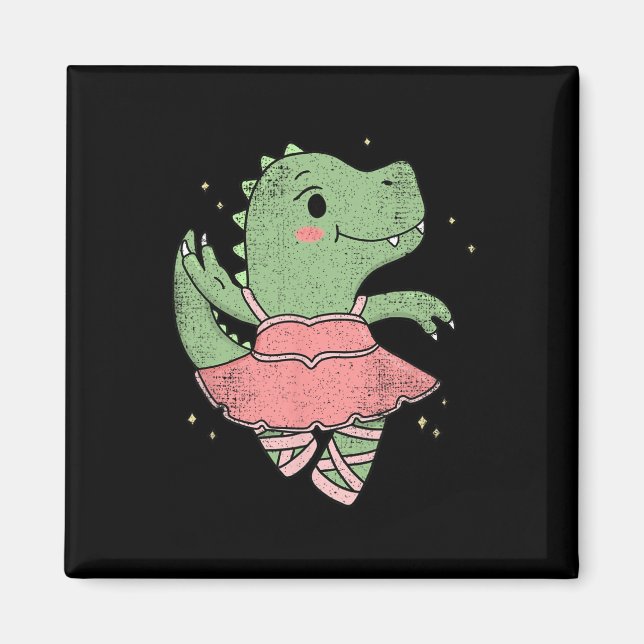 Imán Dancing T-rex Dinosaur Llerina Para Bailarín de Ll (Frente)