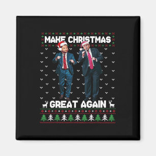 Imán Dancing Trump Santa y Dj Vance hacen que la Navida