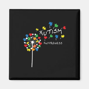 Imán Dandelion Puzzle Piece Guay Autism Awareness Gift
