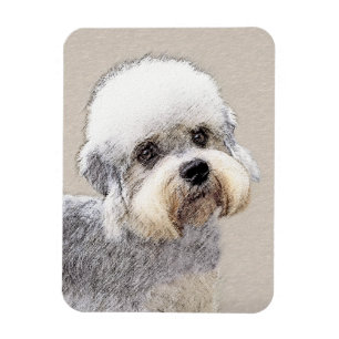 Imán Dandie Dinmont Terrier Pintura Original De Perro