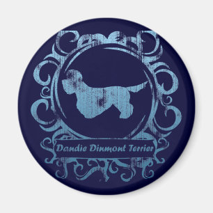 Imán Dandie resistido con clase Dinmont Terrier