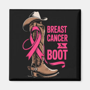 Imán Dando al cáncer de mama la bota diseño vaquero