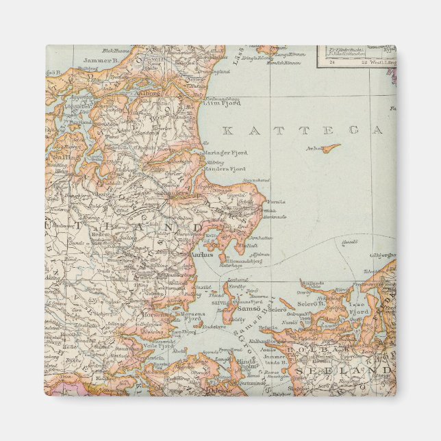 Imán Danemark - Mapa de Dinamarca (Frente)