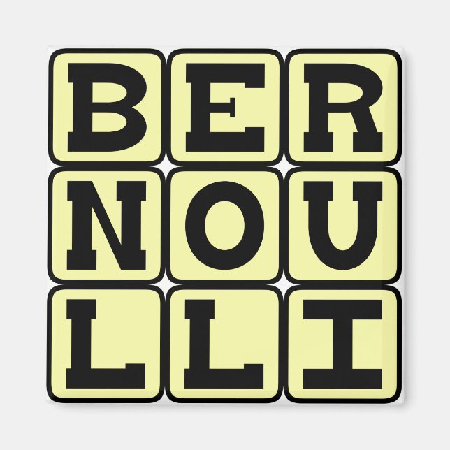 Imán Daniel Bernoulli, del Principio de Bernoulli (Frente)