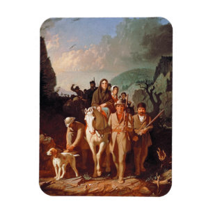 Imán Daniel Boone escoltando colonos