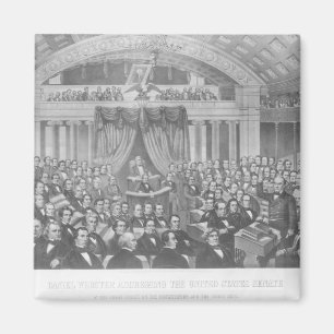 Imán Daniel Webster que se dirige a los Estados Unidos