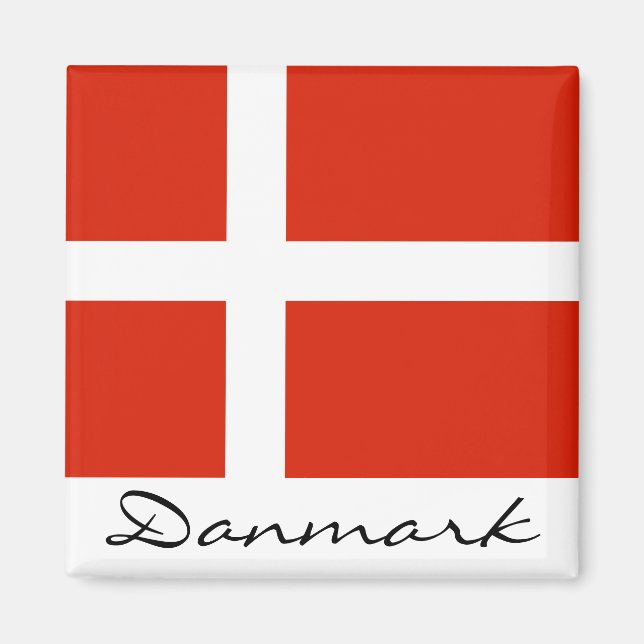 Imán Danmark con Dannebrog (Frente)