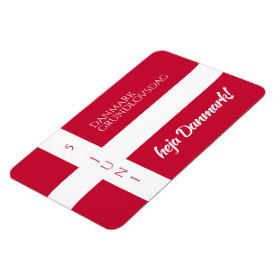 Imán Danmark Grundlovsdag Bandera del Día Nacional Dané