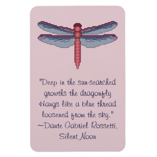 Imán Dante Gabriel Rossetti Dragonfly Cita Magnet