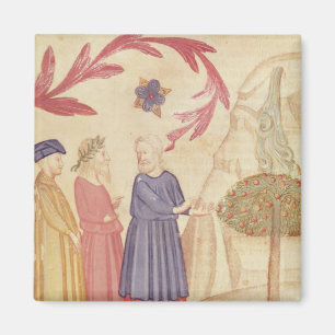 Imán Dante y Virgil en el paraíso terrestre