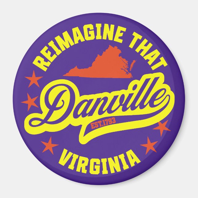 Imán Danville, Virginia (Frente)