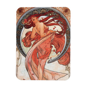 Imán Danza Alphonse Mucha 1898 Art Nouveau Vintage