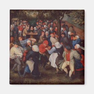Imán Danza del pueblo (aceite en el panel)