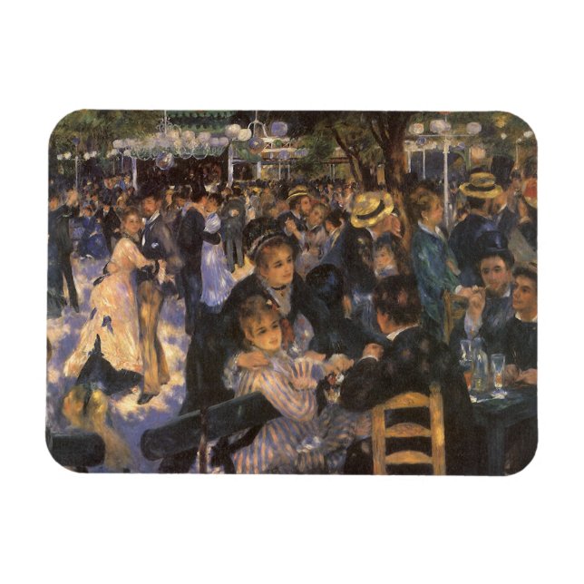 Imán Danza en Le Moulin de la Galette por Pierre Renoir (Horizontal)