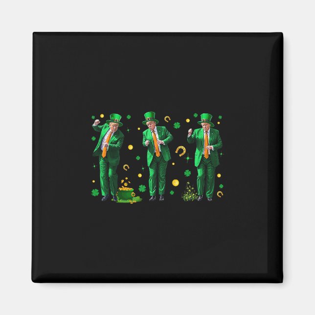 Imán Danzando Trump Día de San Patricio  (Frente)