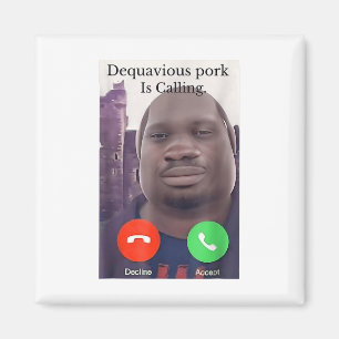 Imán Daquavious Pork Llama Impar Chiste Meme De Pork Jo
