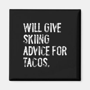 Imán Dará consejos de esquí para tacos divertido entren