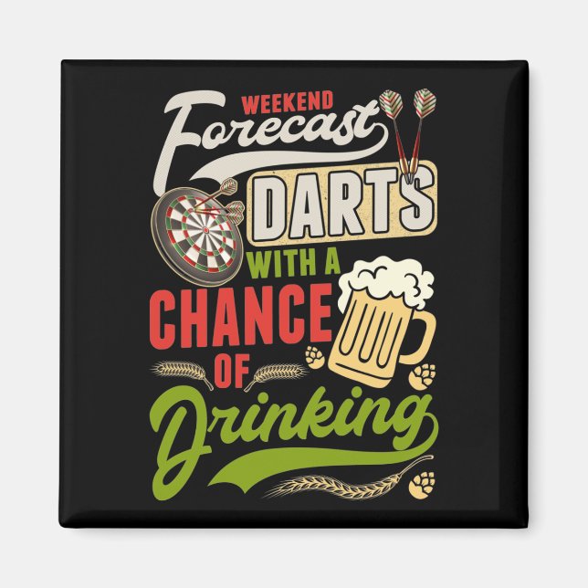 Imán Dart Throwing Dartboard 180 dardos y cerveza (Frente)