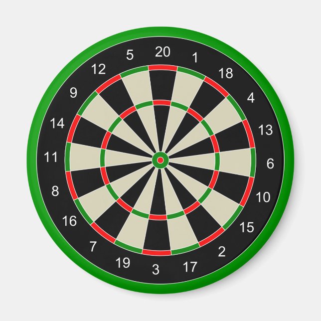 Imán darttarget_Vector_Clipart DARTS DARTBOARD TARGET (Frente)