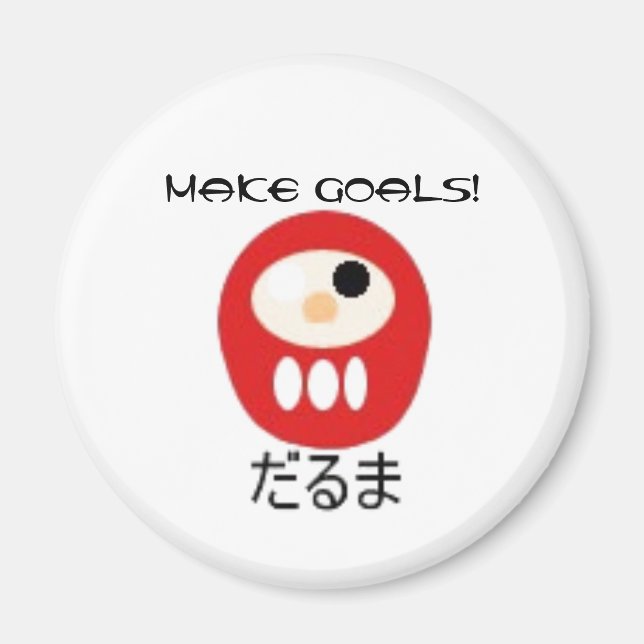 Imán daruma, ¡Haz los objetivos! (Frente)