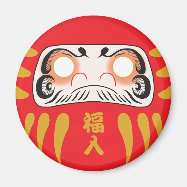 Imán Daruma japonés (sin ojos) (Frente)