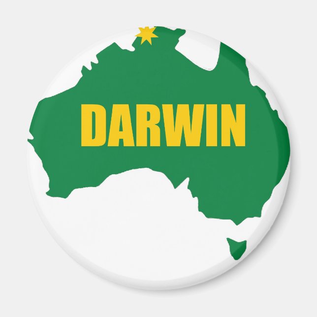Imán Darwin Green y Gold Map (Frente)