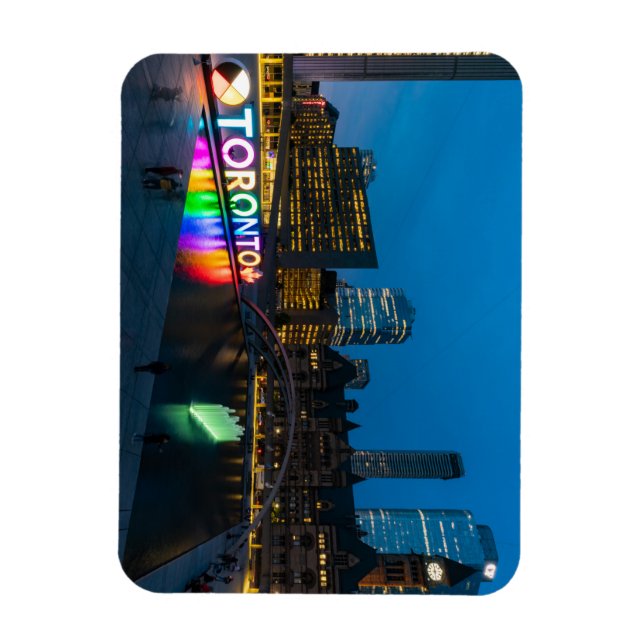 Imán Das Stadtzentrum von Toronto bei Nacht (Vertical)