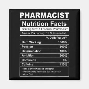 Imán datos nutricionales de farmacéutico - farmacia div
