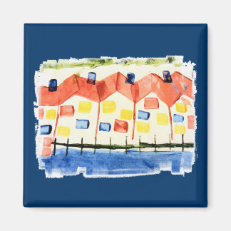 Imán Dauphin Island Beach Houses Magnet