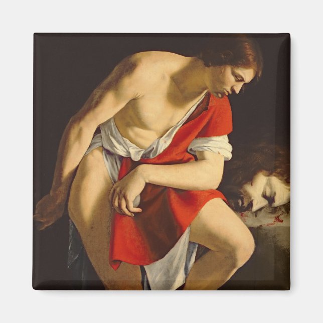 Imán David contemplando la cabeza de Goliat (Frente)