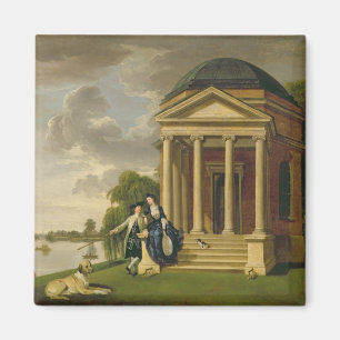 Imán David Garrick (1717-79) y su esposa por su templo