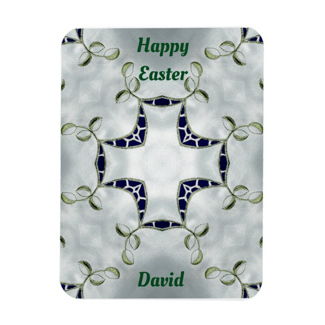 Imán DAVID ~ Pascua verde y azul (Vertical)