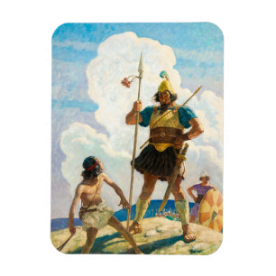 Imán David y Goliat, 1940 de Newell Convers Wyeth